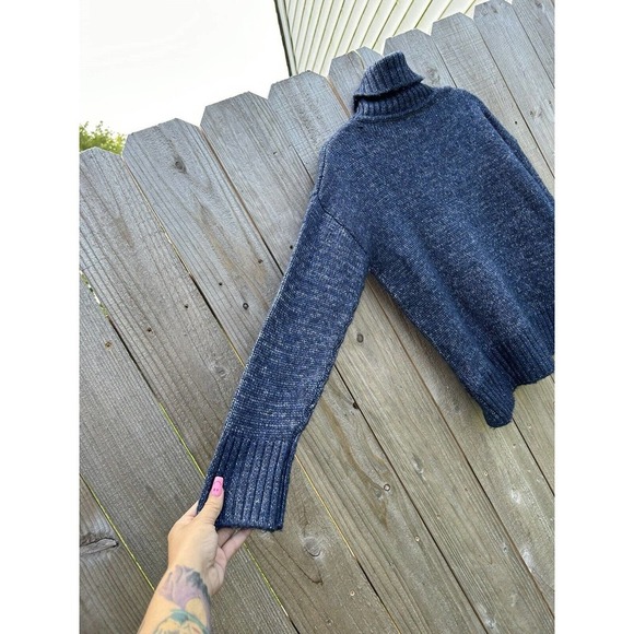 Turtleneck Sweater by Banana Republic Repreve Women Petite Small Blue Winter Nwt - Picture 11 of 11
